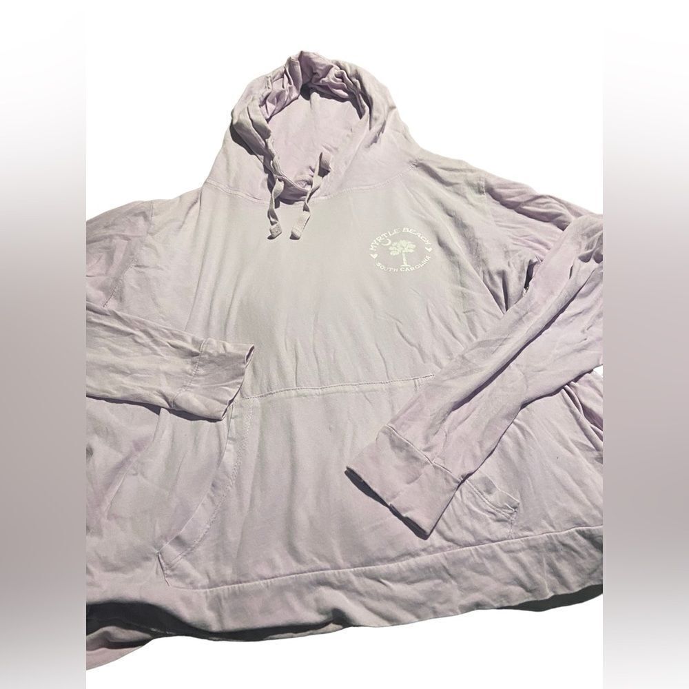 Myrtle Beach lilac size small shirt hooded too great condition see pics